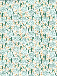 (image for) Dollhouse Scale Model Wallpaper - Cactus - 3pc Set