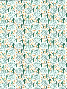 (image for) Dollhouse Scale Model Wallpaper - Cactus - 3pc Set