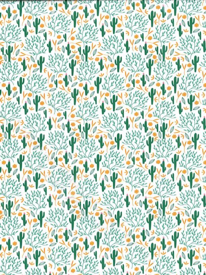 (image for) Dollhouse Scale Model Wallpaper - Cactus - 3pc Set