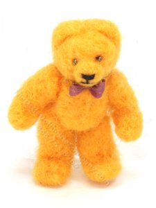 (image for) Miniature Medium Size Yellow Mohair Teddy Bear by Erna Meyer
