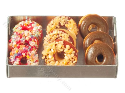 (image for) Miniature Donuts on a Tray for Dollhouses