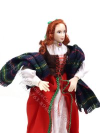 (image for) Miniature Handcrafted Highlander Woman Doll