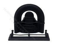 (image for) Miniature Fireplace Insert and Fender Set for Dollhouses - Black