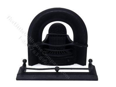 (image for) Miniature Fireplace Insert and Fender Set for Dollhouses - Black