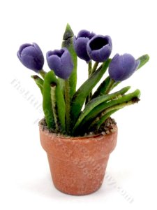 (image for) Miniature Potted Tulips for Dollhouses