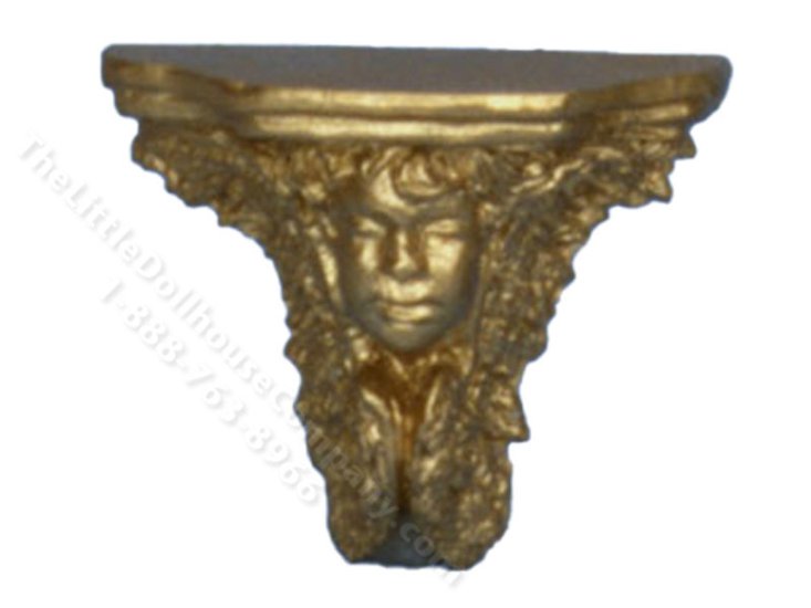 (image for) Miniature Gold Cherub Bracket for Dollhouses
