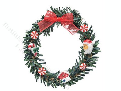 (image for) Miniature Holiday Wreath for Dollhouses