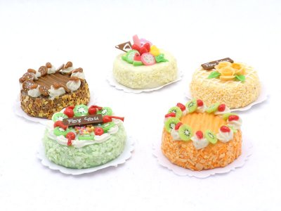 (image for) Miniature Round Cake for Dollhouses