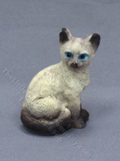 (image for) Miniature Sitting Siamese Cat for Dollhouses