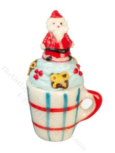(image for) Miniature Christmas Cupcake Mug for Dollhouses