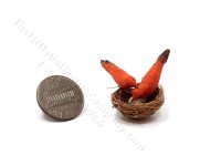 (image for) Miniature Birds in Nest with Eggs