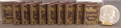 (image for) Miniature Reproduction Mark Twain Books for Dollhouses