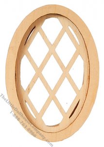 (image for) Miniature Oval Diamond Working Window For Dollhouses
