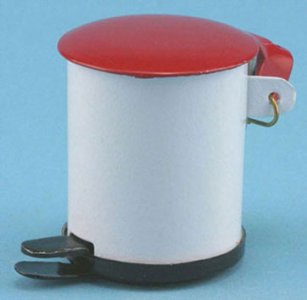 (image for) Dollhouse Miniature Garbage Can with Lid