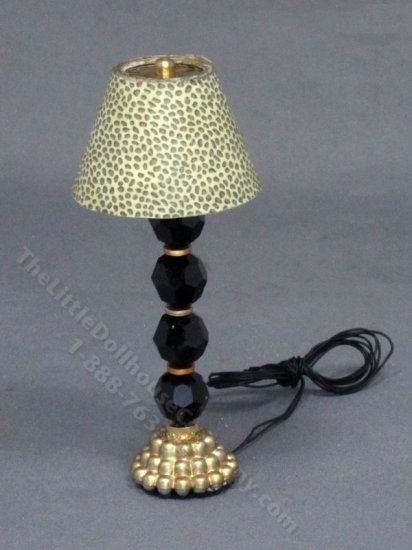 (image for) Miniature Black Crystal Club Lamp for Dollhouses