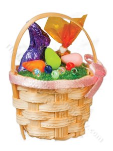 (image for) Miniature Easter Basket for Dollhouses