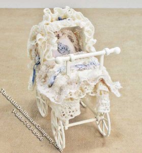 (image for) Miniature Dressed Baby Carriage by Danielle Designs