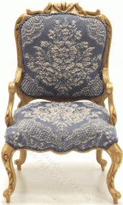 (image for) Miniature Louis XV Blue Armchair by Judith Blondell