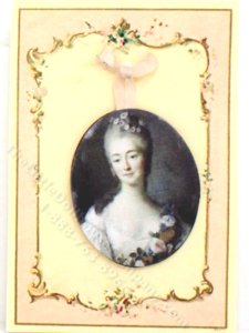 (image for) Miniature Rococo Lady's Portrait by Cristina Lissiotto