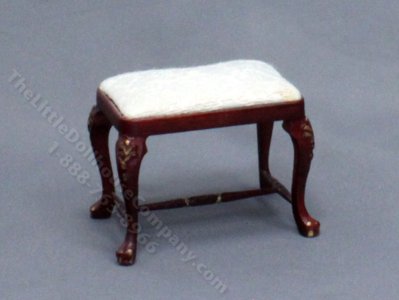 (image for) Miniature Mahogany Piano Stool for Dollhouses