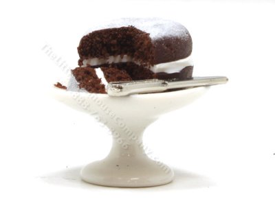 (image for) Miniature Sliced Chocolate Cake On Stand by Charlotte Willmott