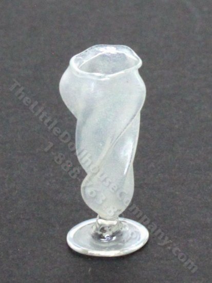 (image for) Miniature Twisted Frosted Glass Vase