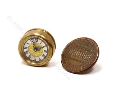 (image for) Vintage Miniature Battery Operated Clock for Dollhouses