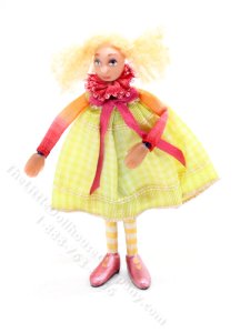 (image for) Miniature Blonde Doll by K Kuti Designs