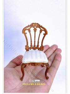 (image for) Miniature Art Deco Side Chair - Walnut