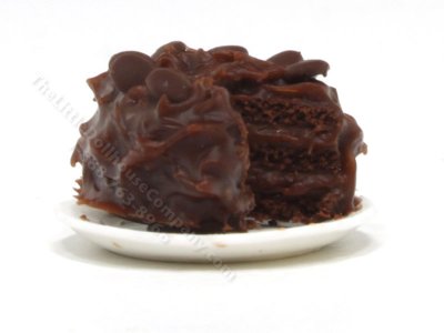 (image for) Miniature Sliced Chocolate Cake by Charlotte Willmott