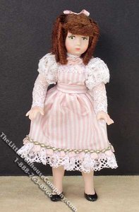 (image for) Little Girl Wearing a Pink Striped Dress by Patsy Thomas