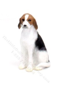 (image for) Miniature American Fox Hound for Dollhouse