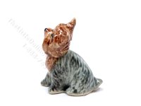 (image for) Miniature Porcelain Yorkshire Terrier Dog for Dollhouses