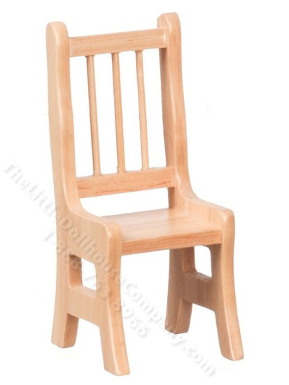 (image for) Miniature Oak Kitchen Chair for Dollhouses