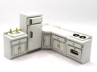 (image for) Half Scale 5 Piece White Kitchen Set