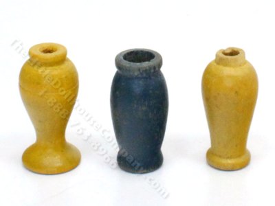 (image for) Miniature Set of 3 Wooden Vases for Dollhouses