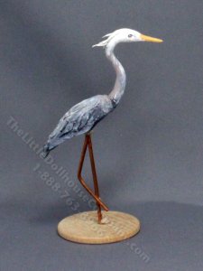 (image for) Miniature Great Blue Heron for Dollhouses