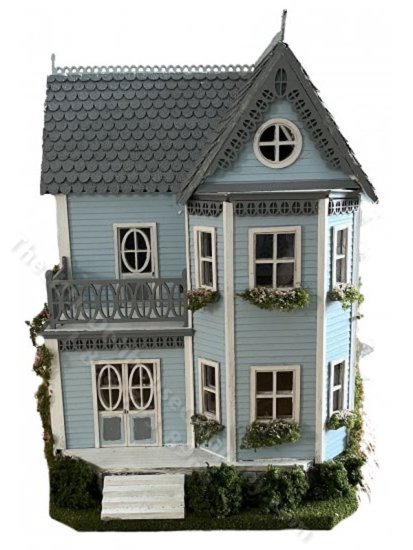 (image for) 1:144 Scale Sister House Dollhouse Kit - Blue