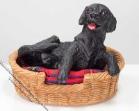(image for) Dollhouse Scale Model Sitting Black Labrador