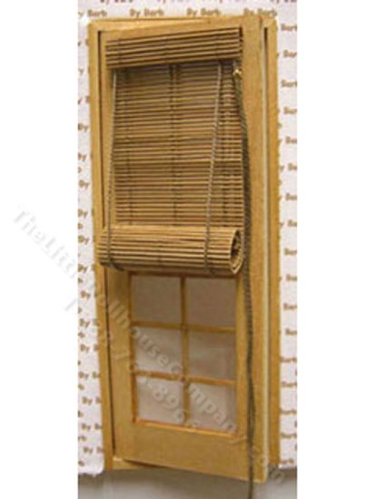 (image for) Dollhouse Scale Bamboo Roll-Up Shades for Doors
