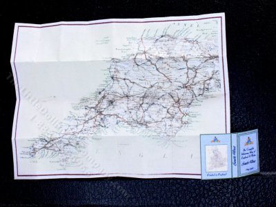 (image for) Miniature Map of South West England for Dollhouses