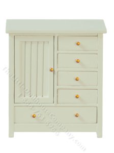 (image for) Miniature Child's Wardrobe for Dollhouses - Blue