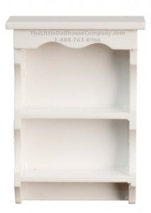 (image for) Miniature White Wall Shelf For Dollhouses