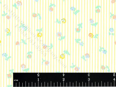 (image for) Stripe/Floral Fantasy Pattern Miniature Wallpaper for Dollhouses