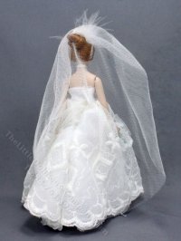 (image for) Miniature Porcelain Doll in Weddng Gown