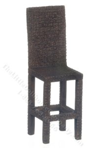 (image for) Miniature Wicker Bar Stool for Dollhouses