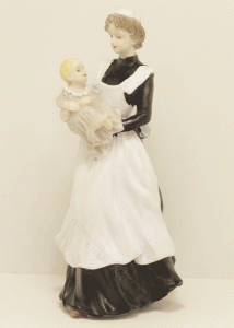 (image for) 1/12 Scale Victorian Maid Resin Doll For Dollhouses