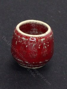 (image for) Miniature Red Ceramic Pot for Dollhouses