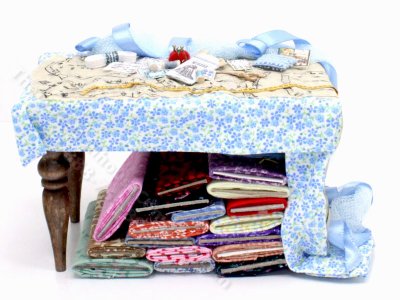 (image for) Miniature Sewing Table by Bette Jo Chudy for Dollhouses