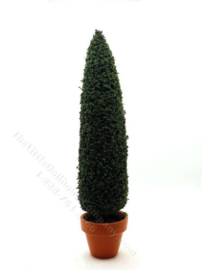 (image for) Miniature 8.75" Conical Topiary in Terracotta Pot for Dollhouses